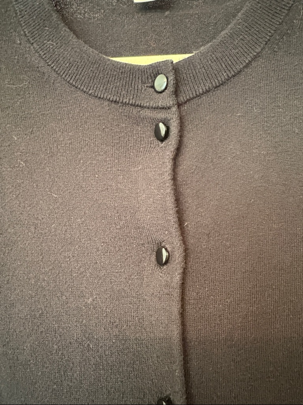 J. Crew Black Button-Front Crewneck Cardigan - Picture 3 of 6